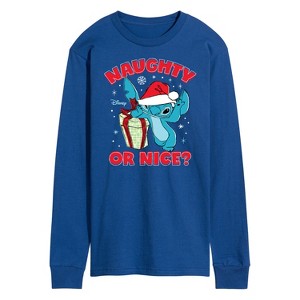 Men's - Lilo and Stitch - Naughty Or Nice Long Sleeve Graphic T-Shirt - 1 of 3