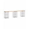 Patio Bench Gabion Design 79.9"x12.2"x16.5" Solid Wood Pine - 4 of 4