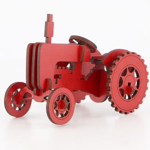 Little & Wood: Woodlet: Medium - Tractor - Red, 3D Wooden Kit-Set, Age 6+ - 1 of 4
