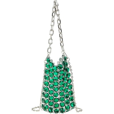 FATMOON Women's Acrylic Transparent Crystal Evening Handbag - Small Square Crossbody Bag with Beaded Detail