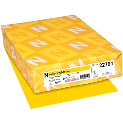 Astrobrights Card Stock, 8-1/2 x 11 Inches, Sunburst Yellow, pk of 250