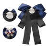 INSPIRE CHIC Women's Big Ribbon Bowknot Snowflakes Multicolor Rhinestone Brooches Bow Ties - 3 of 4