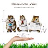 Whimsical Chipmunk Trio Set of Three Figurines, 5" Cute Desk Decor and Garden Statues| OrnamentallyYou - 3 of 4