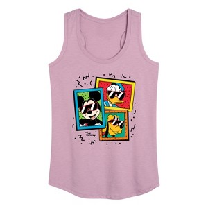 Women's - Disney - Mickey Friends Sunglasses Graphic Racerback Tank - 1 of 4