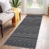GustoWave Various sizes Modern Stripe Machine Washable Area Rug for Bedroom, Living Room, Black - 2 of 4