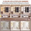 Vanity Desk with Mirror and Lights, Makeup Dressing Table w/Adjustable Bulbs, Sturdy MDF Top & Metal Leg, Smart Storage Drawers & Cabinets for Bedroom - 4 of 4