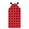 Hudson Baby Unisex Baby Cotton Animal Face Hooded Towel, Red Ladybug, One Size - 3 of 3