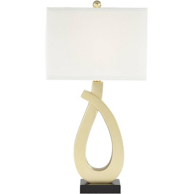 Simone Gold and Black Sculptural Table Lamps with USB Ports