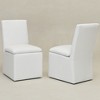 KINWELL 21"W Performance Fabric Dining Chair with Casters (Set of 2) - 3 of 4