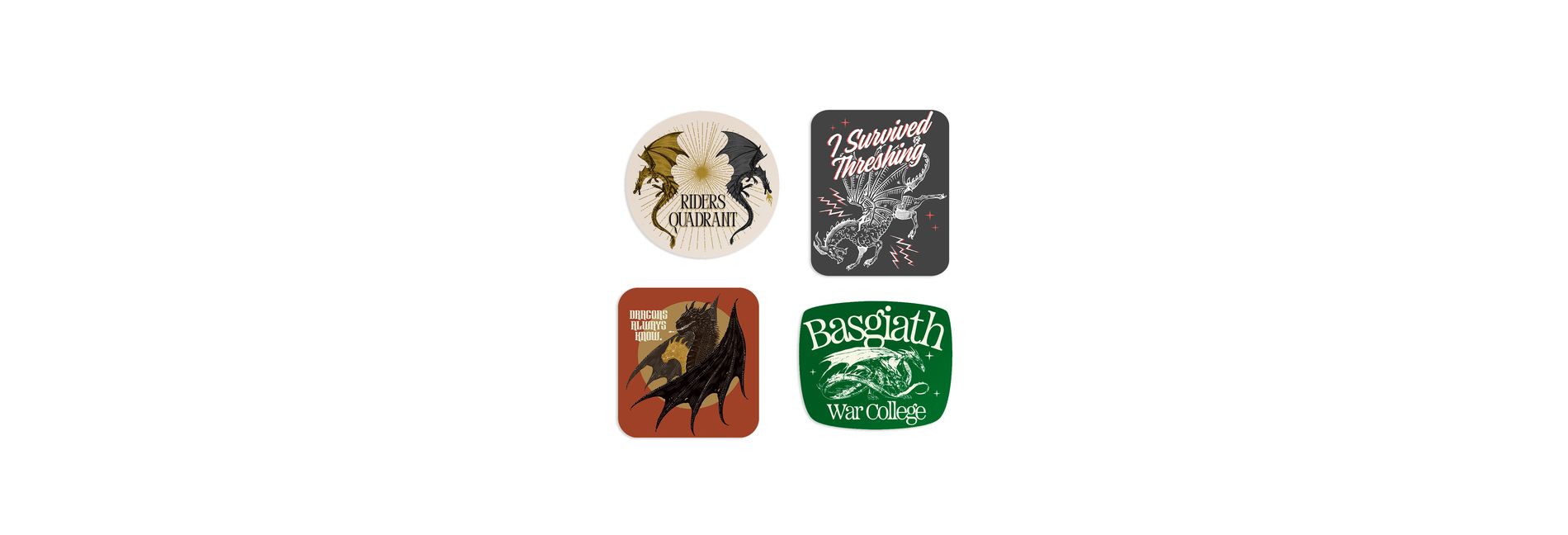 Fourth Wing: Dragonrider Stickers - Sticker Set of 4 - by  Out of Print (General Merchandise)