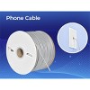 Monoprice Stranded Bulk Phone Cable - 1000 Feet - Silver | 6 Conductor, 28AWG, Flat Cable - 4 of 4