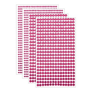 Unique Bargains Acrylic Self-Adhesive Craft Decorative 4 Sheets Rhinestone Stickers - 1 of 4
