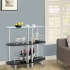 Costway Decorative  Storage Cabinets  Home Liquor Pub Table w/Tempered Glass Top & 2 Shelves - 3 of 4