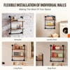 Munora Industrial Pipe Shelf 2 Tier 24x7.87in Wall-Mount for Kitchen Bedroom - 4 of 4