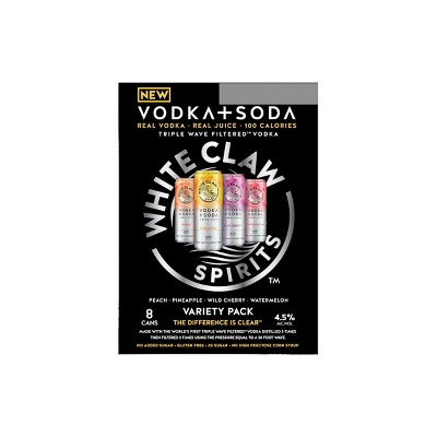 White Claw Spirits Vodka Soda Variety - 8pk/12 fl oz Cans