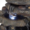 Nature Spring 3-Tiered Electric Waterfall Cascade Fountain With Pump and LED Lights - image 4 of 4