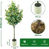 5FT Artificial Trees, Faux Tree, Artificial Planter, Artificial Fake Tree Flower Potted, Artificial Plants for Home Office,Indoor Outdoor Decor - 2 of 4