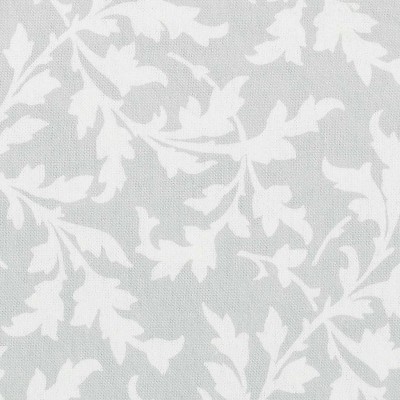 Twin Dove Gray Cotton Flannel Sheet Set with Floral Print