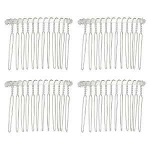 Unique Bargains No Slip Hair Side Combs Accessories Metal Hair Tool 4 Pcs - 1 of 4