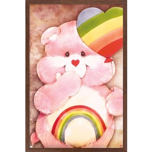 Trends International Care Bears - Cheer Bear Rainbow Balloon Framed Wall Poster Prints - 1 of 4