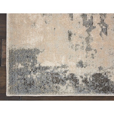 Gray Hand-knotted Synthetic Runner Rug 2'2" x 10'
