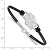 Black Bow Jewelry Sterling Silver Kansas Jayhawks NCAA Identification Bracelet 7 Inch - 2 of 3