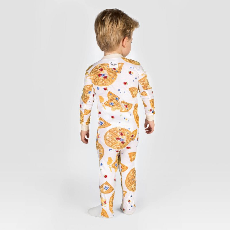 Burt&#39;s Bees Baby&#174; Baby Waffles Snug Fit Footed Pajama - Tan/White, 5 of 9