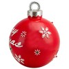 Northlight 15" LED Lighted Red Merry Christmas Ball Ornament Decoration - 4 of 4