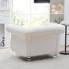VYNXARIA 1 Seater Sofa For Living Room,White + Polyester - 3 of 4