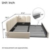 Twin Size Upholstered Daybed with Trundle and Metal Slatted Frame - 2 of 4