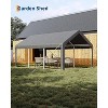 12x20 Ft Carport with 200g PE Tarp, Car Port with Roll-Up Doors and 4 Windows, Carport for Full-Size Pickups, Bass Boats, Tractors - 2 of 4