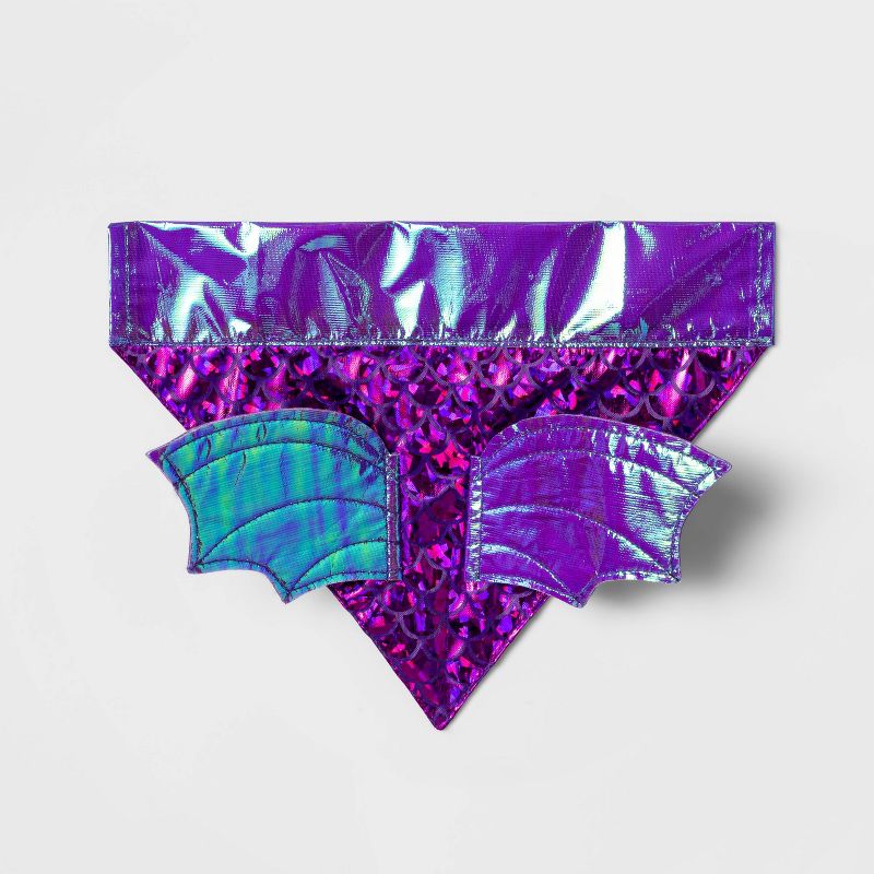 Halloween Purple Dragon Dog Collar Slide Bandana - Hyde &#38; EEK! Boutique&#8482;, 4 of 11