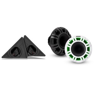 Kicker 48KMXL65 6.5" Horn-Loaded Marine Speakers and Front 6.5in Speaker Pods Compatible with Polaris Slingshot 2015-2025 - 1 of 4
