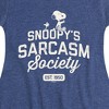 Girls' - Peanuts - Snoopy Sarcasm Society Fit & Flair Cap Sleeve Dress - 2 of 4