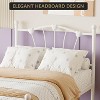 Twin Bed Frame for Kids, Twin Bed Frame with Heart Shaped Headboard and Tailboard,Pink - 4 of 4