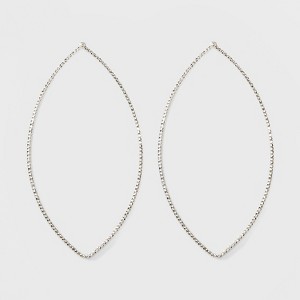 Oval Shaped Hoop Earrings - A New Day Silver, Women