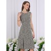 INSPIRE CHIC Women's Tweed Round Neck Sleeveless Elegant Work A-Line Dress - 3 of 4