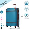 20"/24"/28" Hardshell Luggage, Lightweight Spinner Suitcase with TSA Lock, with/without Cosmetic Case 4M -ModernLuxe - 3 of 4