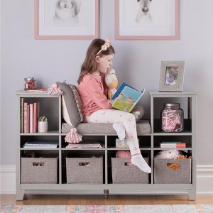 Martha Steward Kids' Reading Nook: Children's Bedroom Bookshelf, Reading Bench and Toy Storage Organizer with Bins - 1 of 4