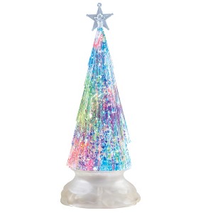 Collections Etc Color-Changing Snow Globe Tree Decoration 3.5 X 3.5 X 9 - 1 of 2