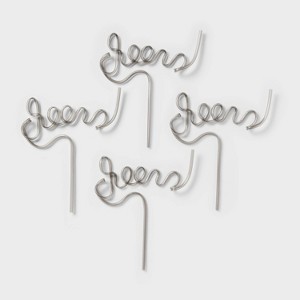 4ct New Year's Eve Cheers Script Straws - Spritz™ - 1 of 3