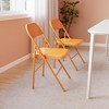 Folding Chairs Set of 4, Metal Folding Chairs for Events and Dining - 4 of 4
