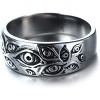 Men's Vintage Eye of God Ring - Engraved Stainless Steel Band in Black, Gold or Silver - 2 of 4