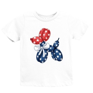 The Juniper Shop 4th Of July Balloon Dog Youth Short Sleeve Tee - 1 of 4