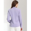 INSPIRE CHIC Women's Long Sleeve Pleated Tie Neck Office Blouses - 4 of 4