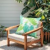 SAINTCY 2-Pack Outdoor Throw Pillows, Waterproof & Fade-Resistant Patio Cushions, Soft Decorative Covers (18x18") - 3 of 4