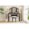 NicBex Vanity Desk with Mirror and Lights 43.3" Dressing Table Set with Flip-top Mirror and Customizable Storage for Bedroom, Apartment - 4 of 4