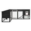 vidaXL Outdoor Rabbit Hutch with Run Red and White Solid Fir Wood - 3 of 4