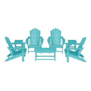 WestinTrends Highland 7-Piece HDPE Outdoor Patio Furniture Adirondack Conversation Set - 1 of 4