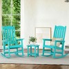 Arceso Outdoor Rocking Chairs Set of 3, 2 Chairs & 1 Table, HDPS Poly Chair, All Weather Resistant, Heavy Duty Rocking Chair for Patio - 2 of 4